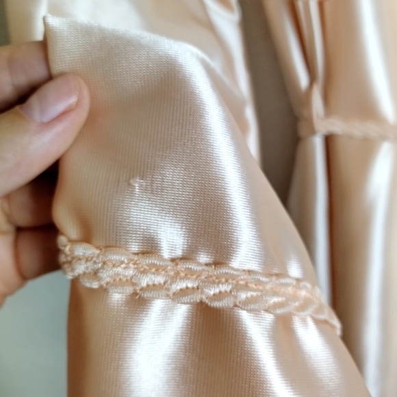 Vintage miss Elaine 60/70 Union satin long robe with nightgown sz M - Picture 12 of 15